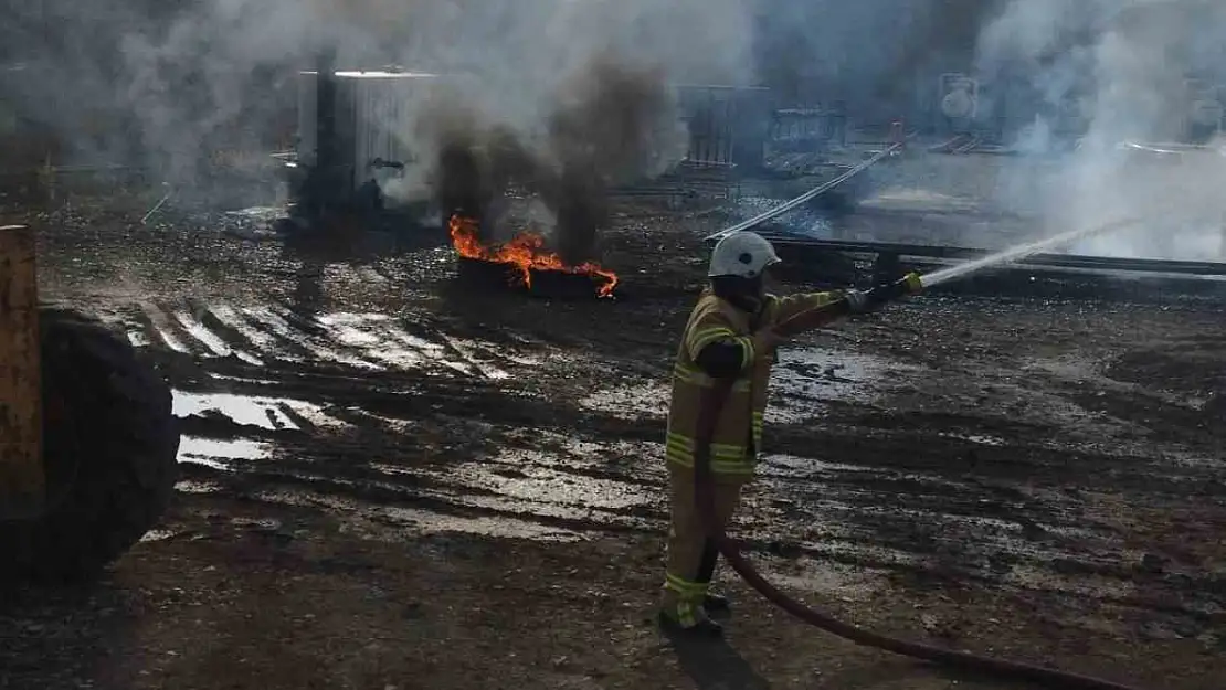 Diyarbakır'da petrol kuyusunda yangın