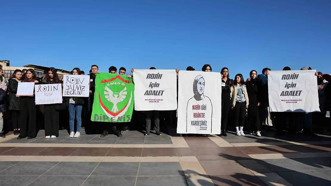 Diyarbakır'da üniversite öğrencileri ve Rojin Kabaiş'in babası 'adalet' çağrısında bulundu